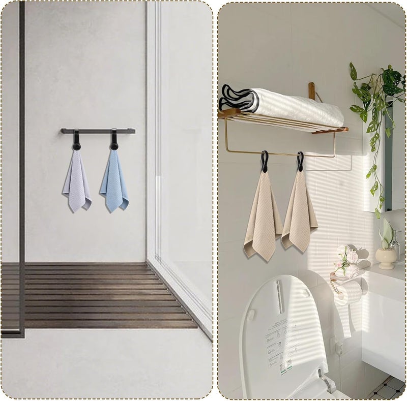 CODOHI 2PCS Genuine Leather Towel Clips for Kitchen, Magnetic Hand Clips, Towel Holder with Magnet for Rods and Racks, Bathroom Accessory (Black) - Image 5